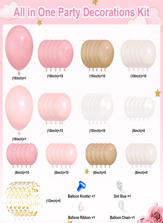 Lecheme 270 Pcs Pink We Can Bearly Wait Baby Shower Decorations: Bear Baby Shower Banner Disposable Bear Plates Napkins Cups Tablecloth Balloons for Girl, Serve 24 - Image 3